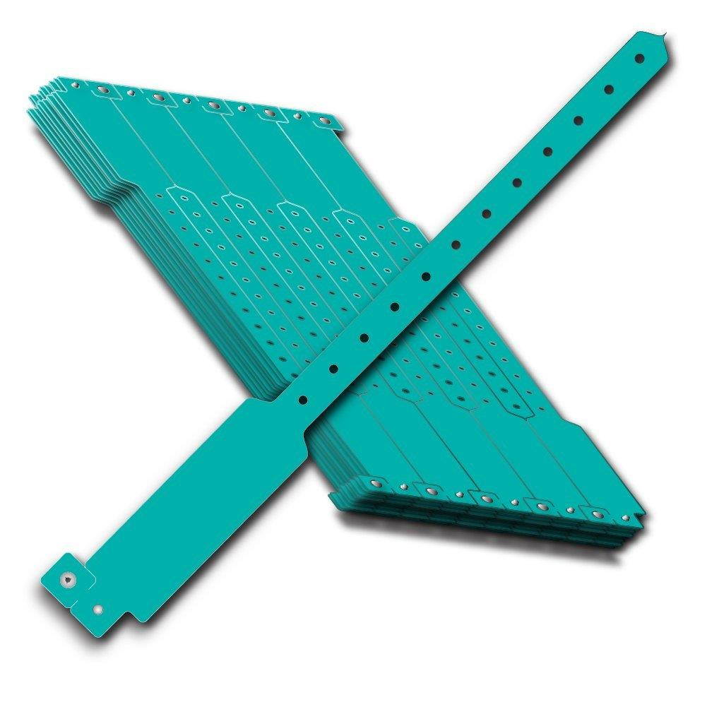 Wideface Vinyl Wristbands 500ct Aqua