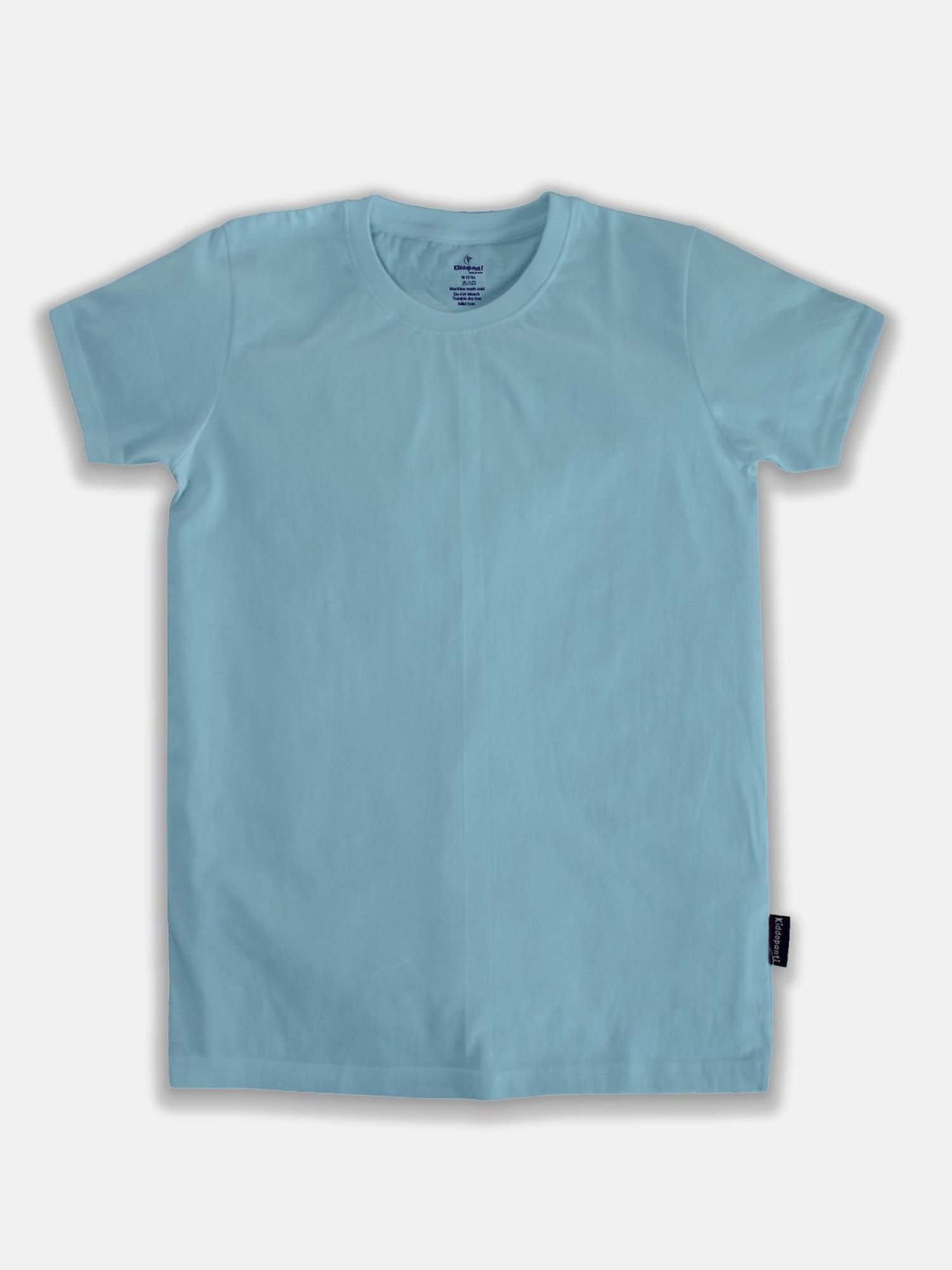 Kiddopanti Kids Light Blue Solid T-Shirt