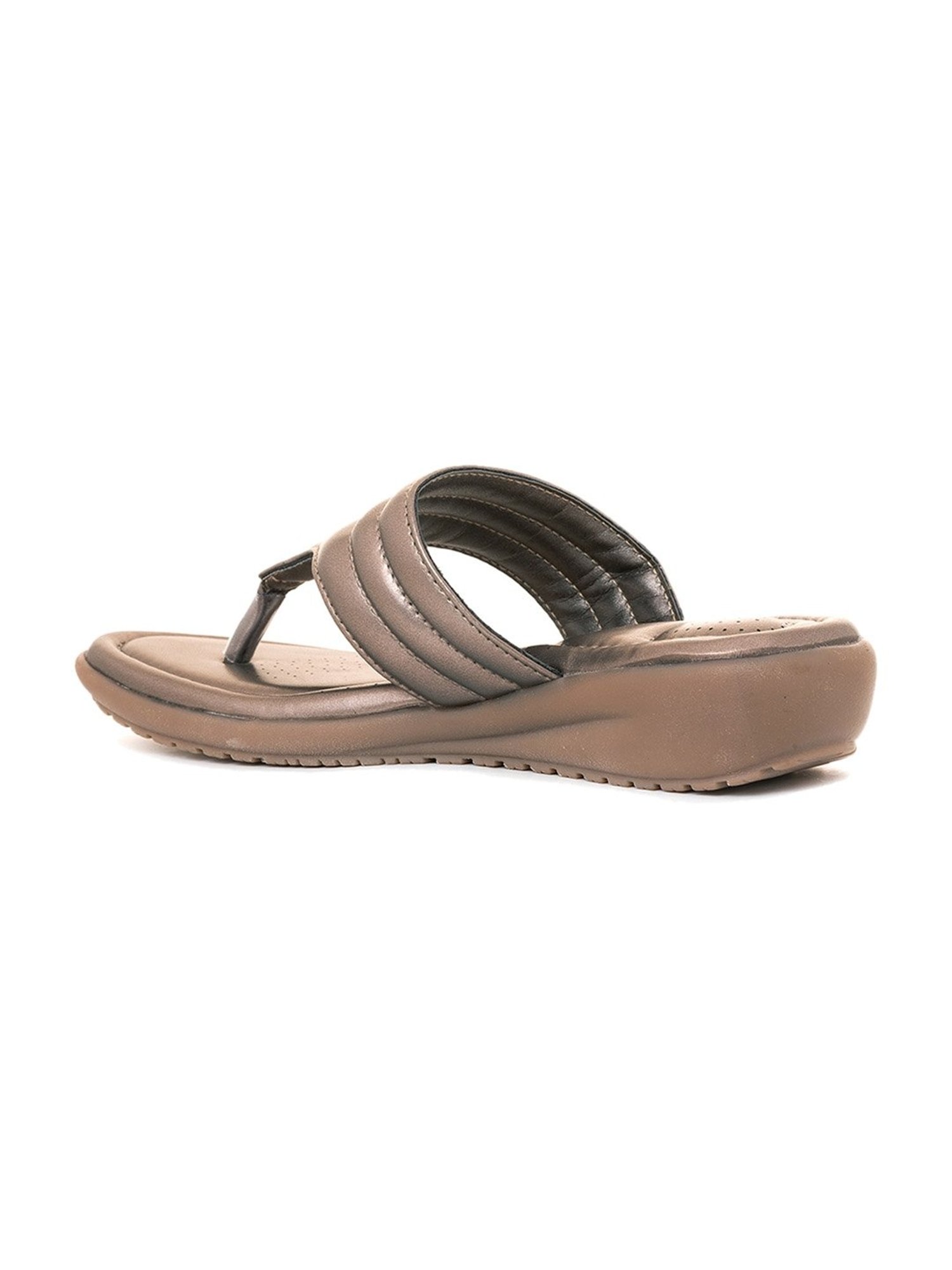 Softouch by Khadims Women's Rose Gold Thong Wedges