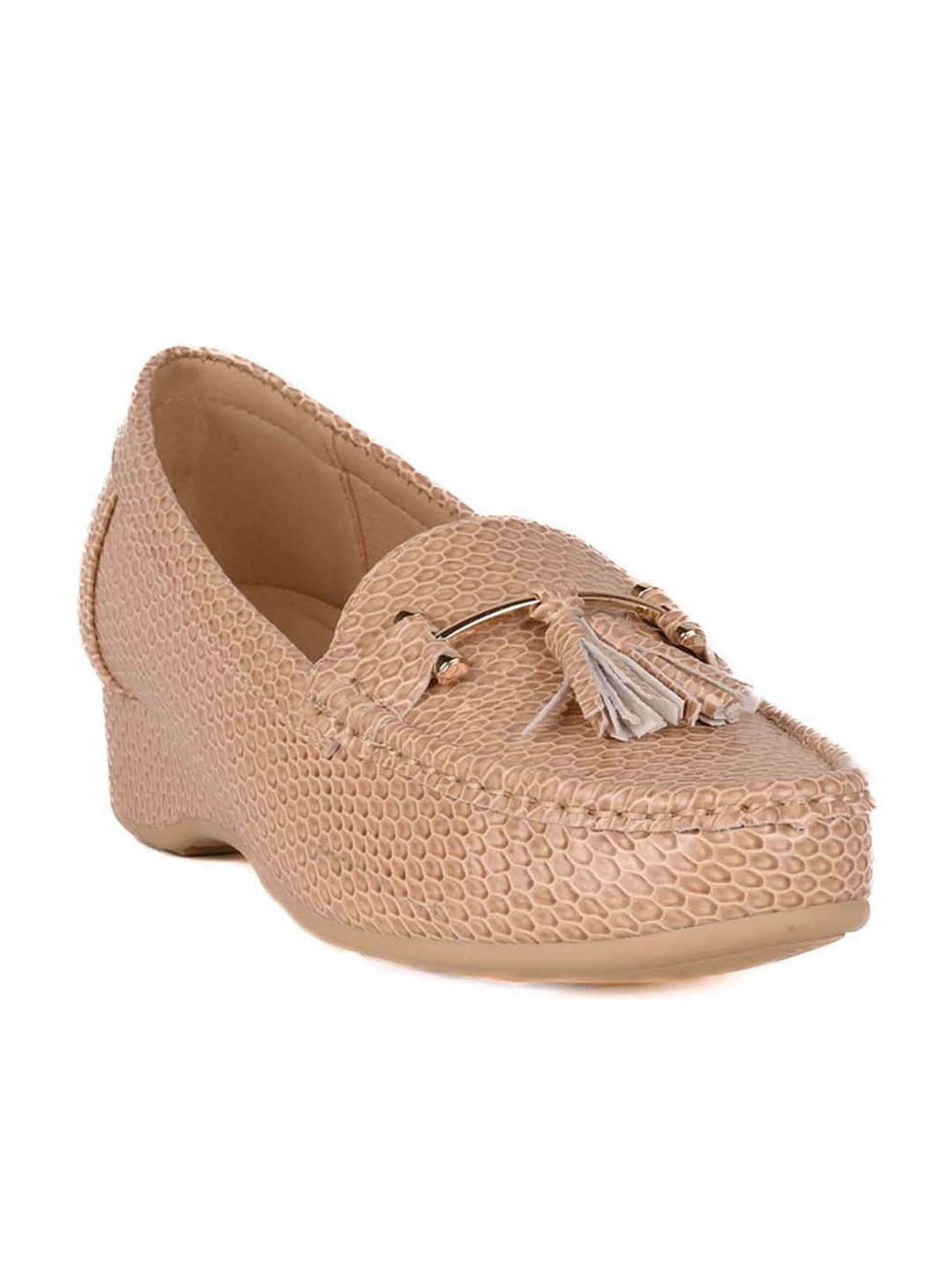 Ronnie Grey Women's Beige Casual Moccasins