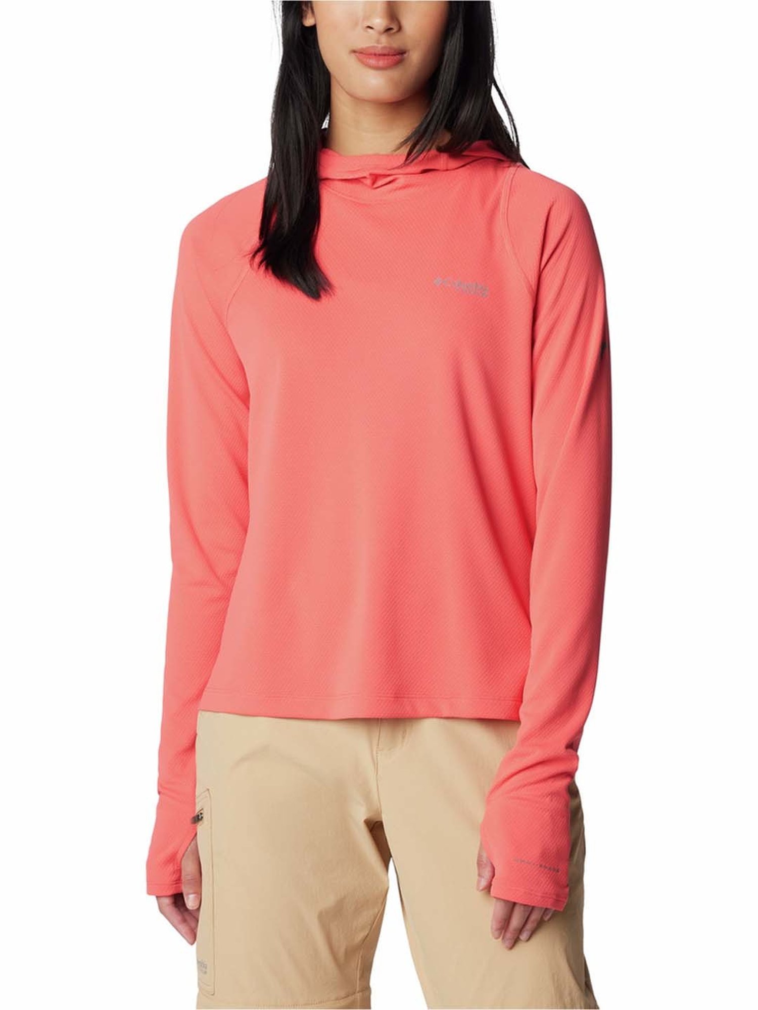 Columbia Peach Regular Fit Sports Hoodie
