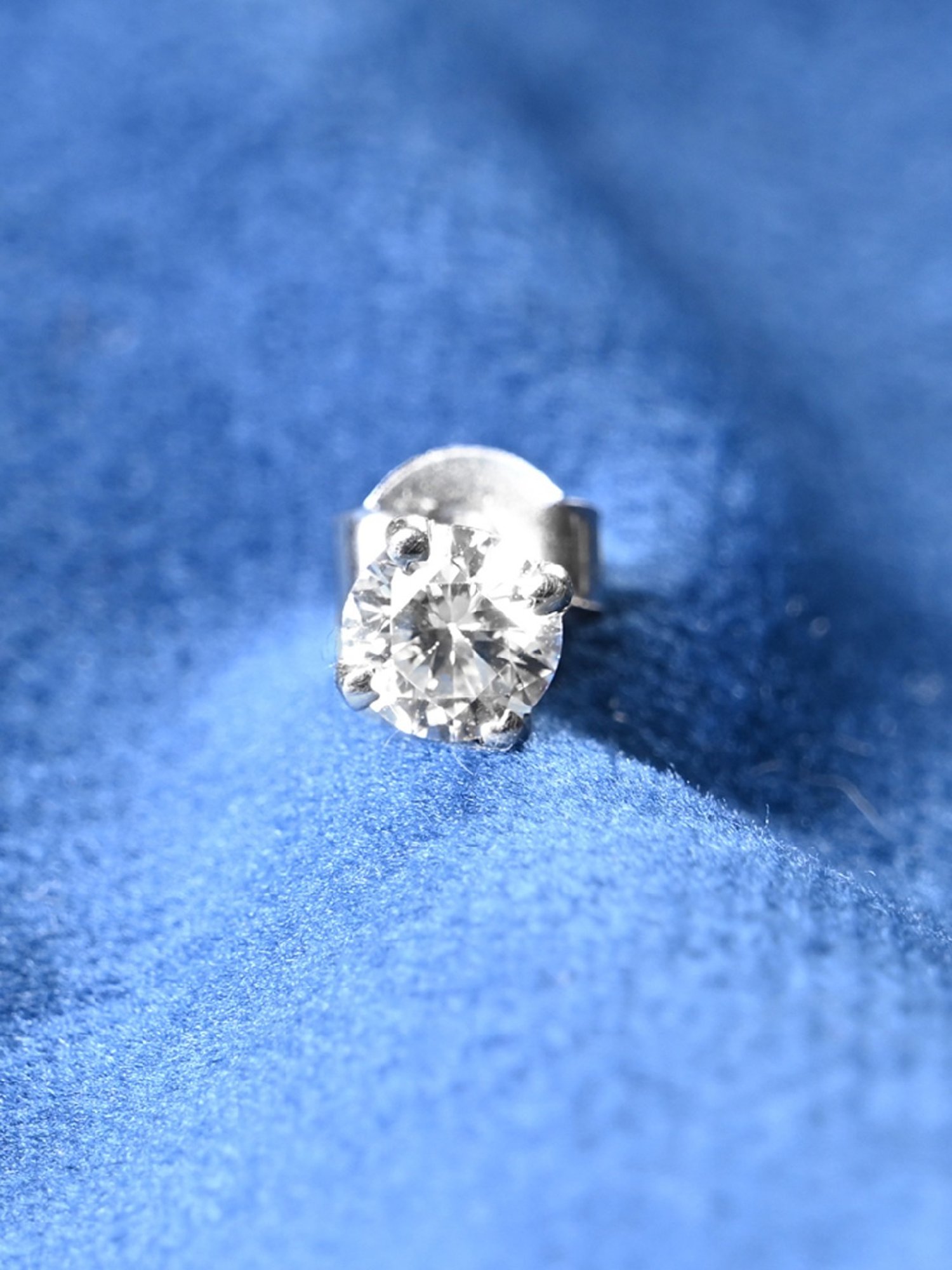 Clara 925 Sterling Silver Round Solitaire 5 mm Stud Men Earring Gift for Men