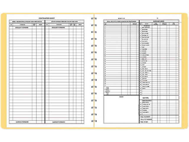 Dome 612 Bookkeeping Record, Tan Vinyl Cover, 128 Pages, 8 1/2 x 11 Pages