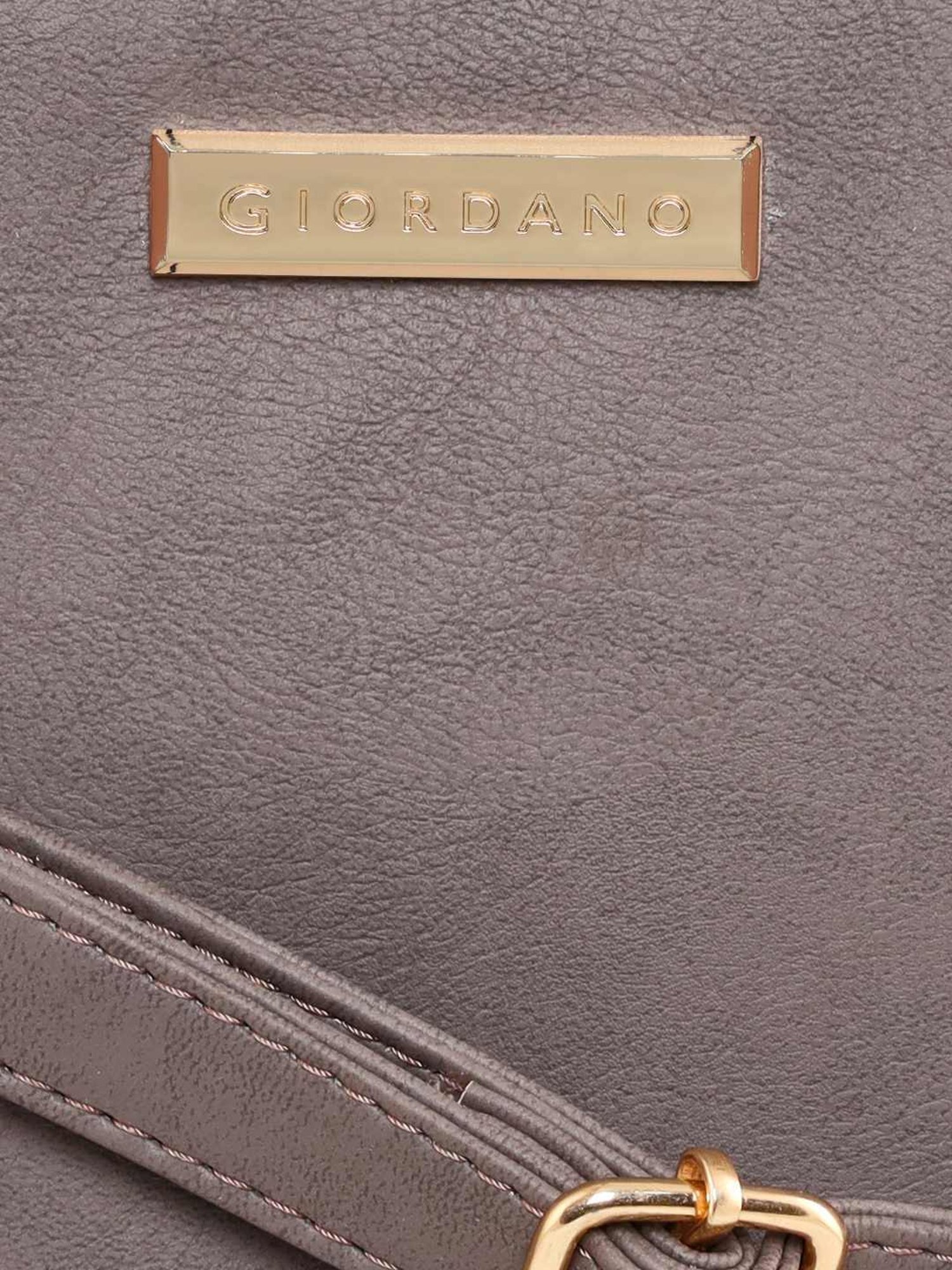 Giordano Grey Color Block Medium Shoulder Handbag