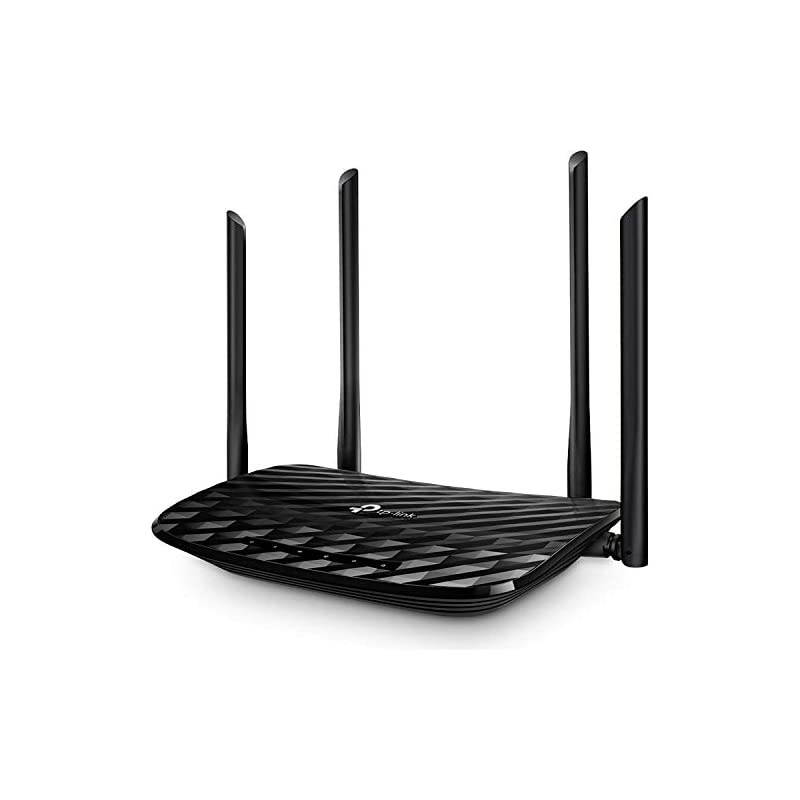 AC1200 Smart WiFi Router - 5GHz Gigabit Dual Band MU-MIMO Wireless Internet Router, Long Range Coverage by 4 Antennas(Archer A6) (Renewed)