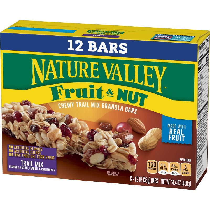 Nature Valley Fruit & Nut Trail Mix Bars - 12ct/14.4oz