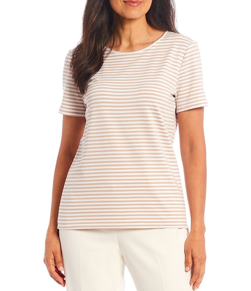 Preston & York Bobbi Striped French Terry Knit Tee