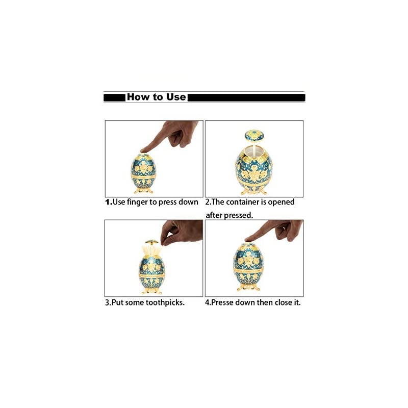 Automatic Toothpick Holder with Bottle Opener, Hand Press Retractable Retro Toothpick Dispenser Toothpicks Case Can Box Container for Kitchen Home Restaurant (Transparent Blue- Gold Rose)