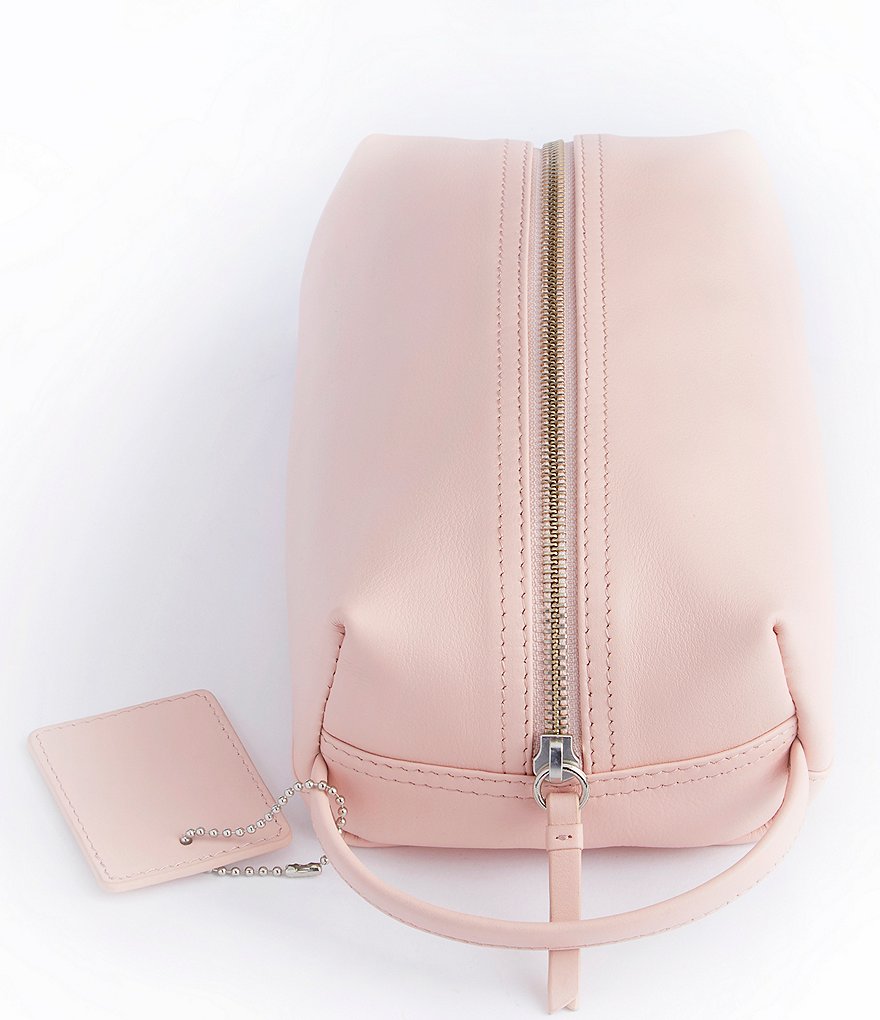 ROYCE New York Genuine Leather Compact Toiletry Bag