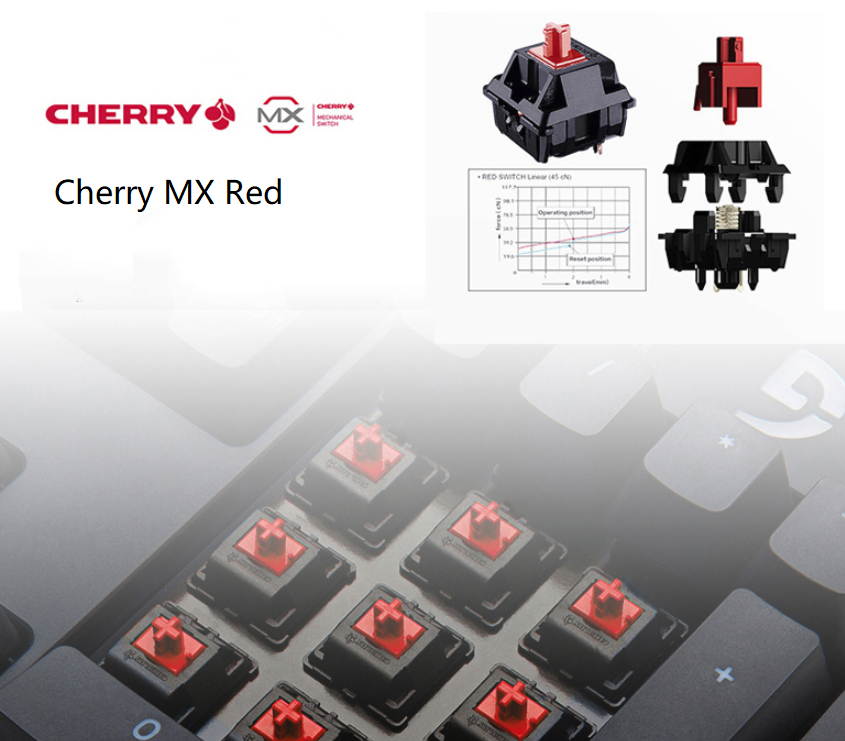 Fuhlen G900S All 104 Non-conflicting Keys, Classic  Exterior Wired  Cherry MX Black Mechanical  Keyboard, 50Million Times Keystrokes Lifespan-White