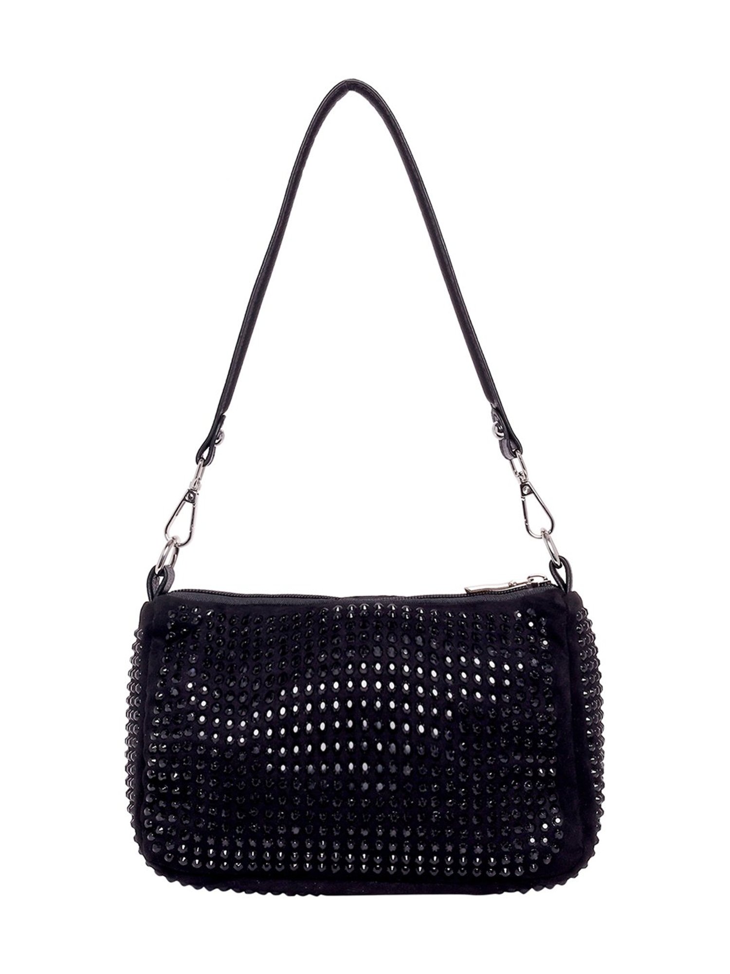 Lino Perros Black Studded Medium Shoulder Bag