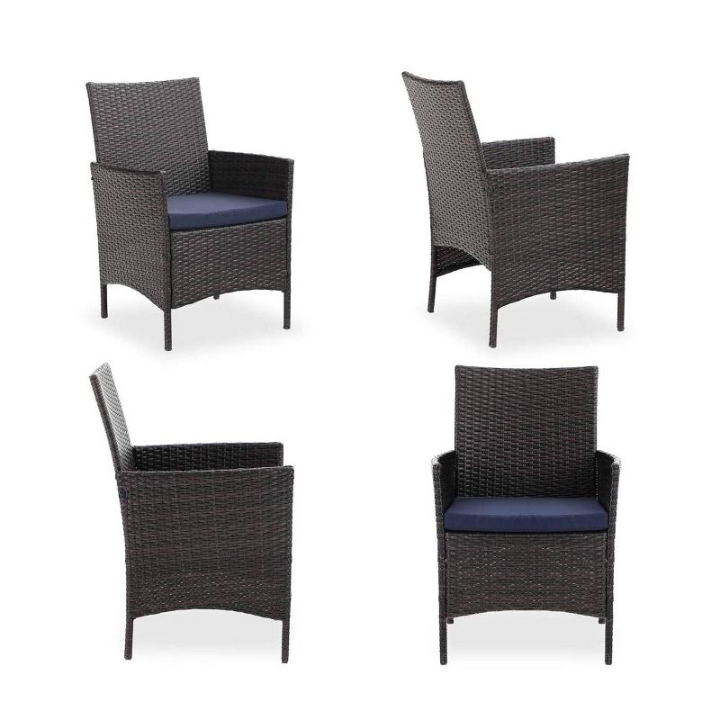 Breckenridge 4pc Seating Set Java Brown Fame Sunbrella Meredian Brick Red Fabric - La-Z-Boy