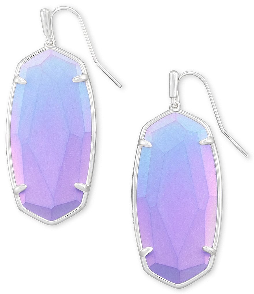 Kendra Scott Faceted Elle Silver Drop Earrings