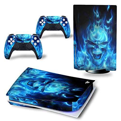 For ps5 sticker shell, console skin sticker, suitable for the drag and drop of the Play Station console and joystick/controller into one(The label defaults to the CD-ROM version)