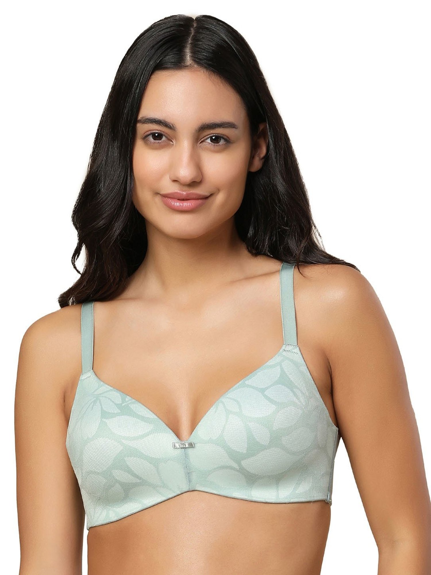 Triumph Green Floral Full Coverage T-Shirt Bra