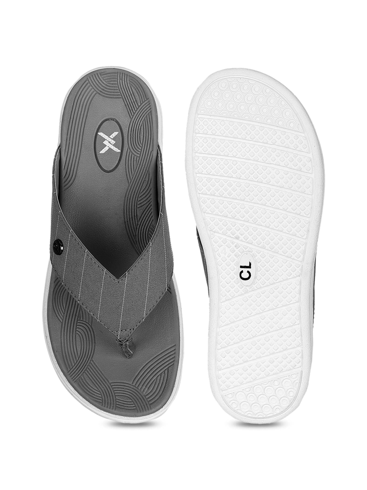 CL Sports by Carlton London Women's Grey Flip Flops