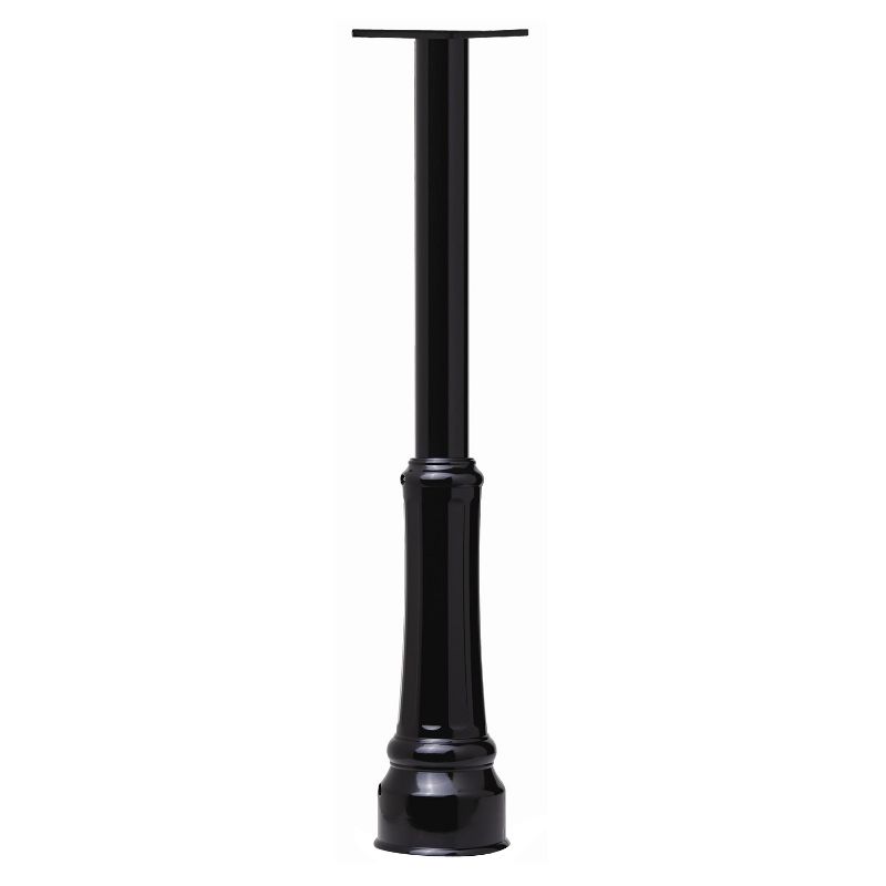 Architectural Mailbox In Ground Mailbox and Address Post with Decorative Cover Black