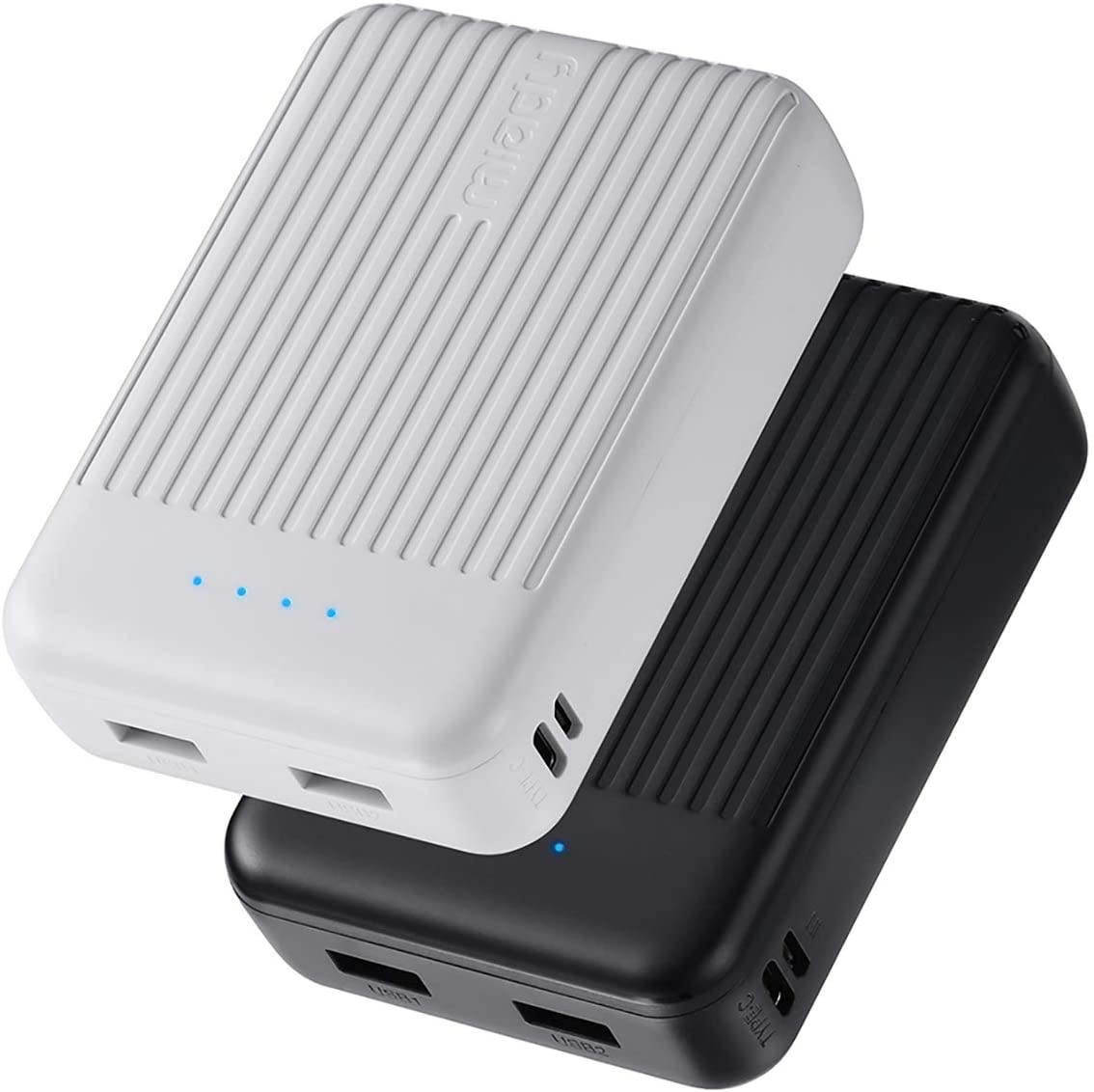 Miady 2-Pack 15000mAh Portable Charger 5V/3A USB-C Fast Charging Power Bank 2.4A Dual Output Ports Portable Phone Charger Compatible with iPhone 11 Samsung Galaxy S10 Note 10 Pixel 4 etc