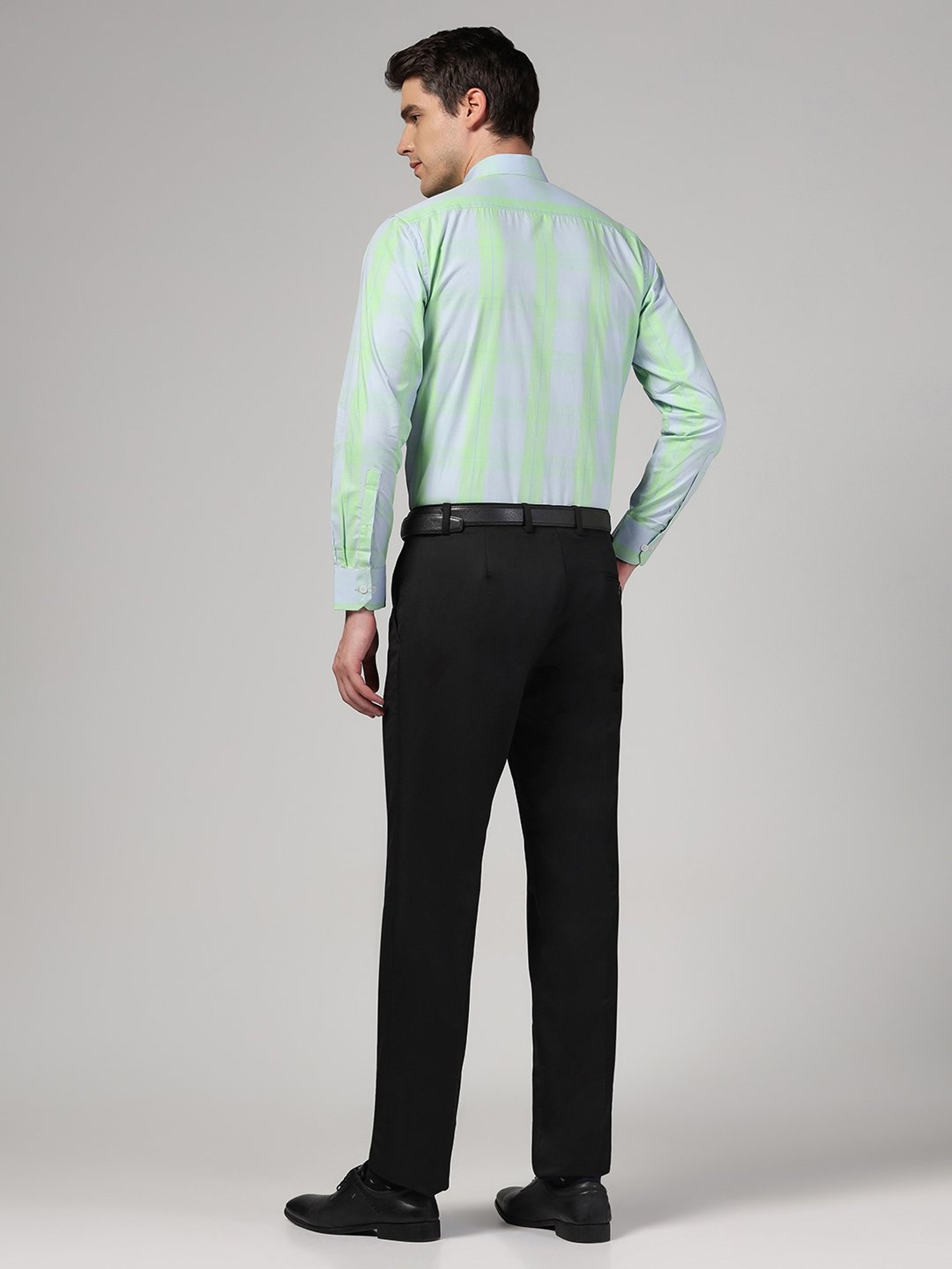 TAHVO Green & Black Regular Fit Check Co-Ord Sets