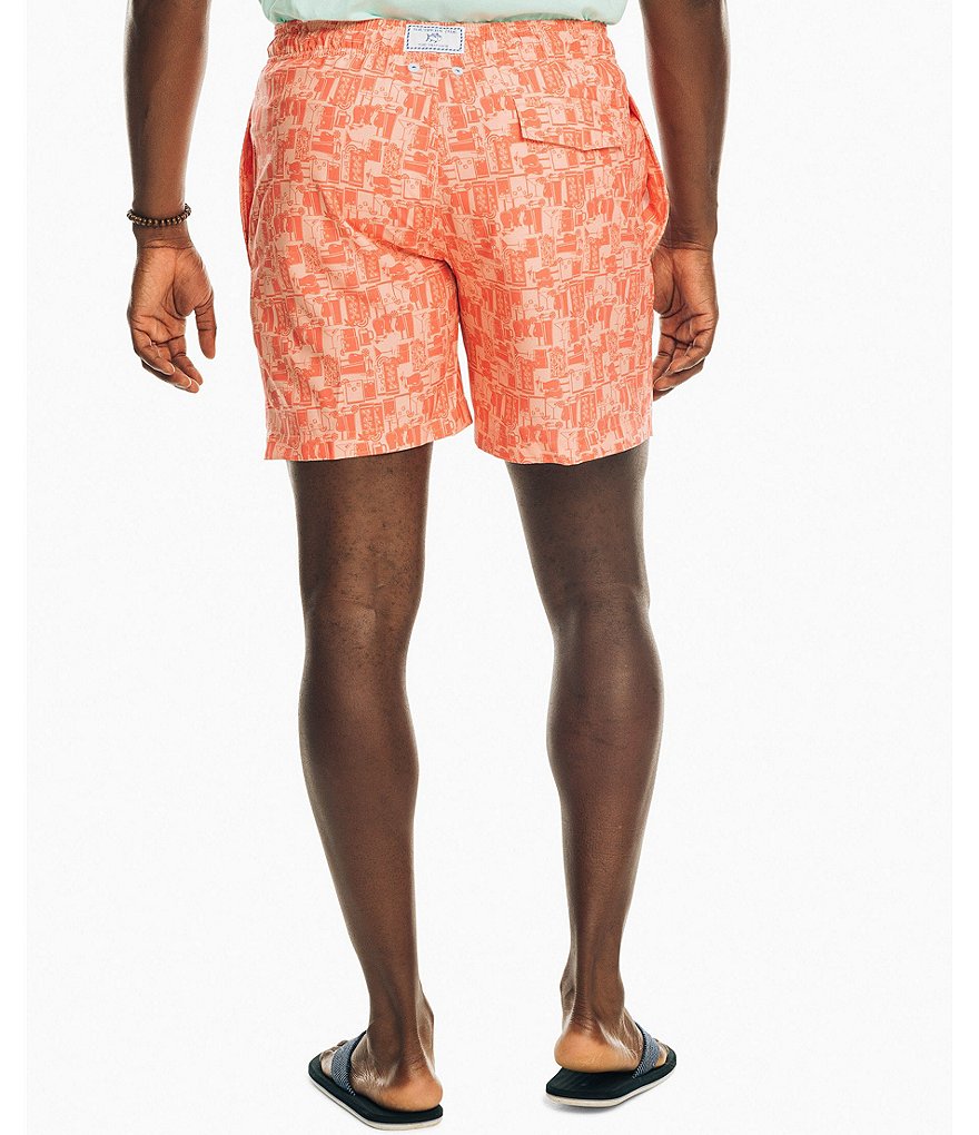 Southern Tide Happy Hour 6#double; Inseam Packable Swim Trunks