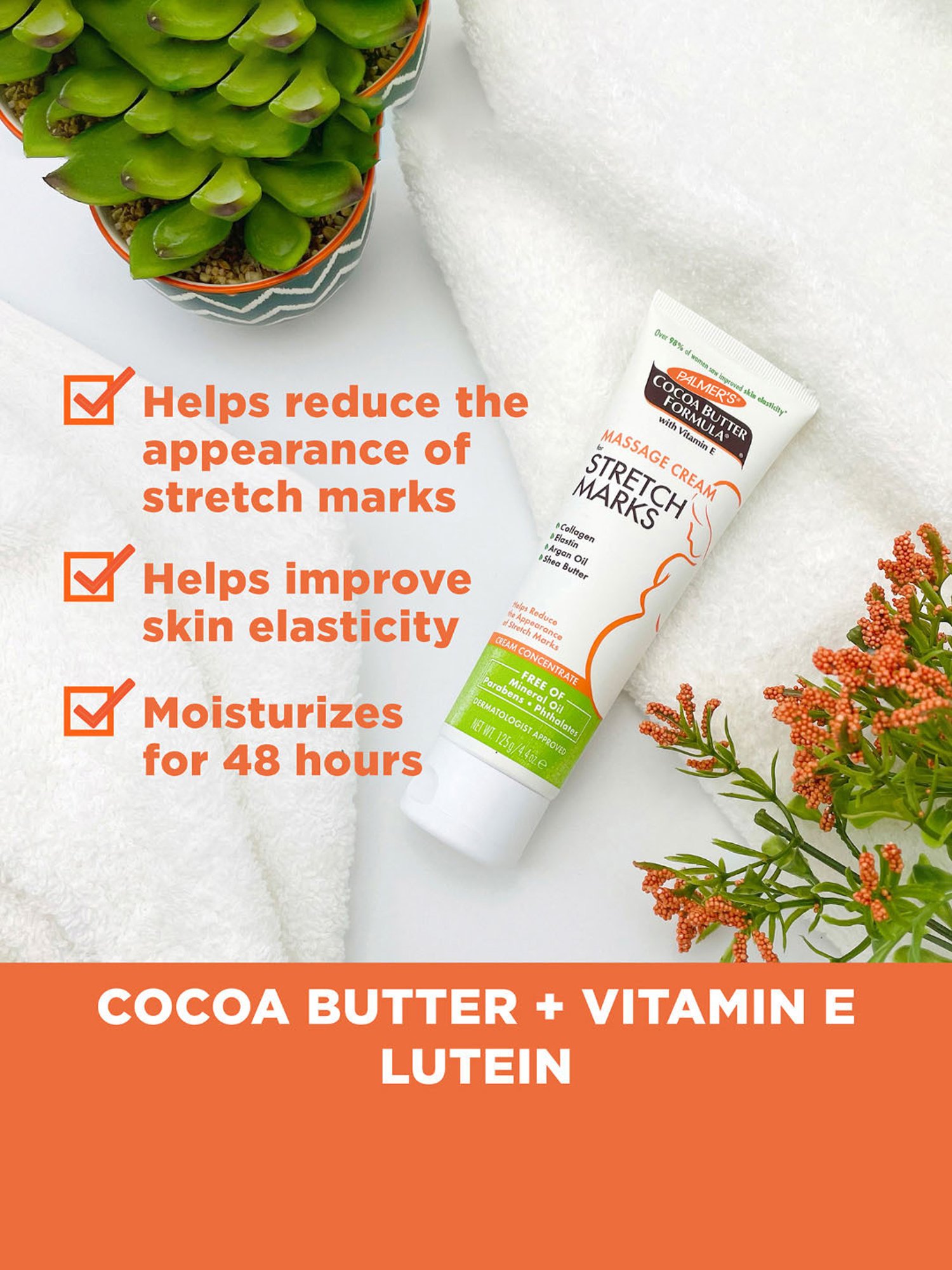 Palmer's Cocoa Butter Formula with Vitamin E Massage Cream for Stretch Marks - 125 gm