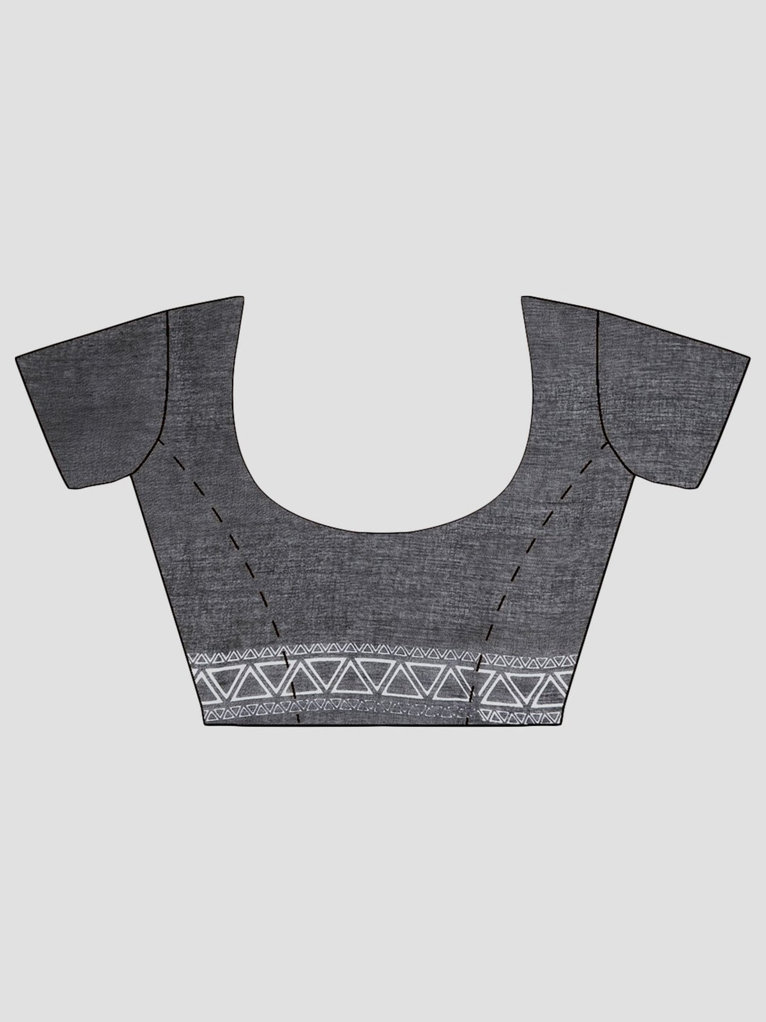 Kalakari India Black & White Cotton Printed Saree With Unstitched Blouse
