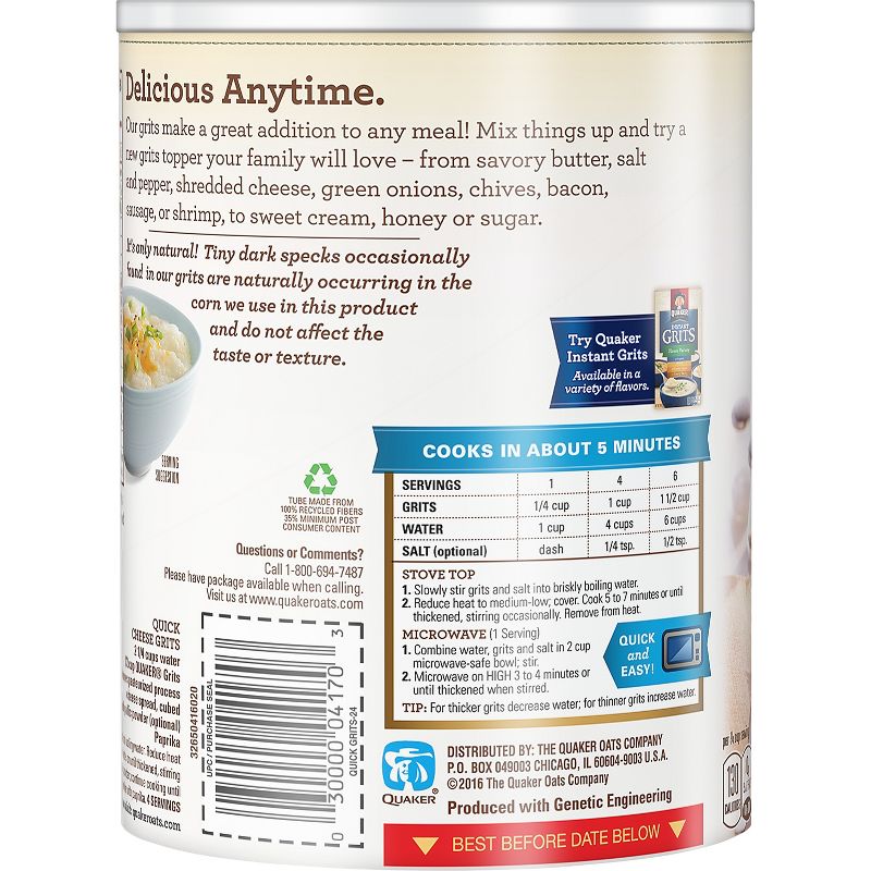 Quaker Original Quick 5 Minute Grits - 24oz