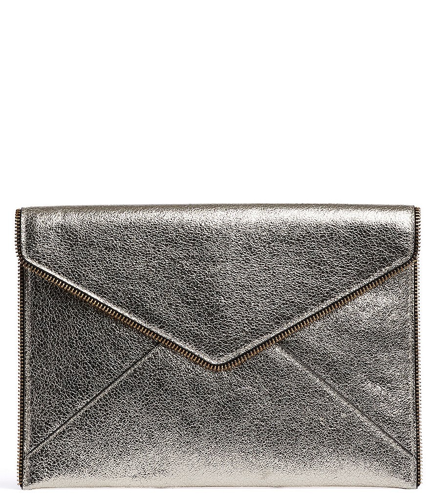 REBECCA MINKOFF Leo Metallic Envelope Clutch
