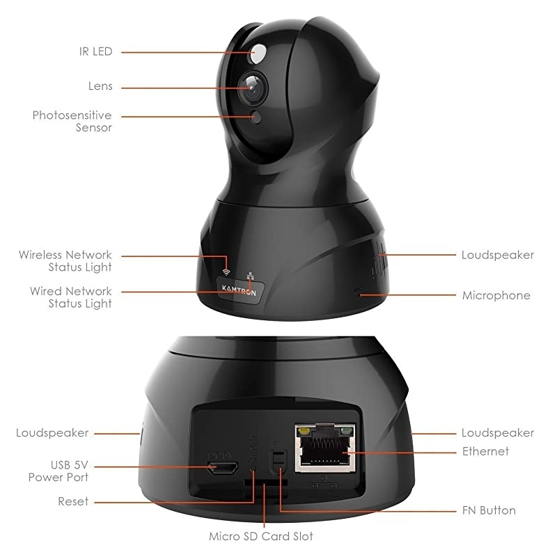 Wireless Security Camera with Twoway Audio  1080P HD WiFi Security Surveillance IP Camera Home Baby Monitor with Motion Detection Night Vision Black