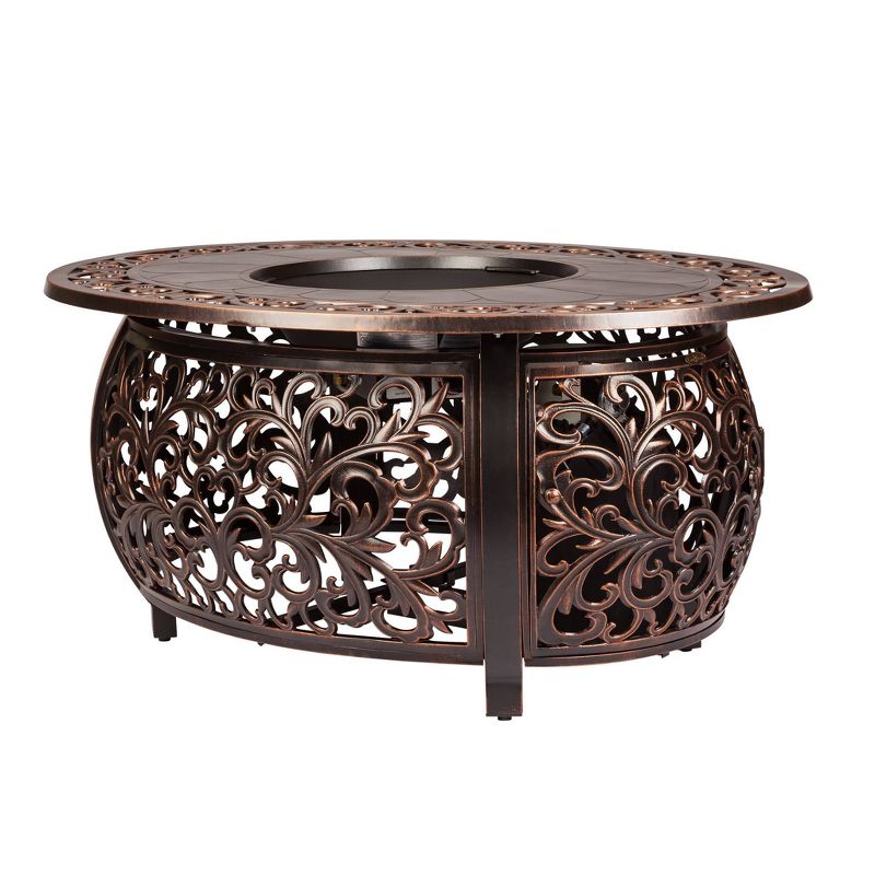 Toulon Oval Aluminum LPG Fire Pit - Fire Sense