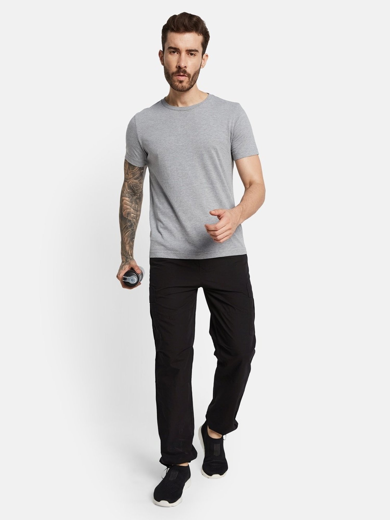 Basics Green Jogger Track Pant