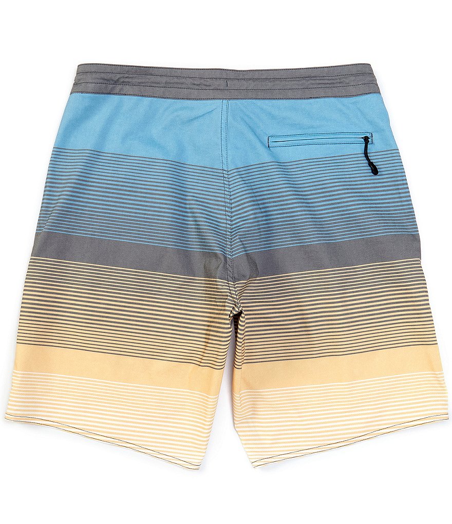 Roundtree & Yorke Stripe 9#double; Inseam Board Shorts