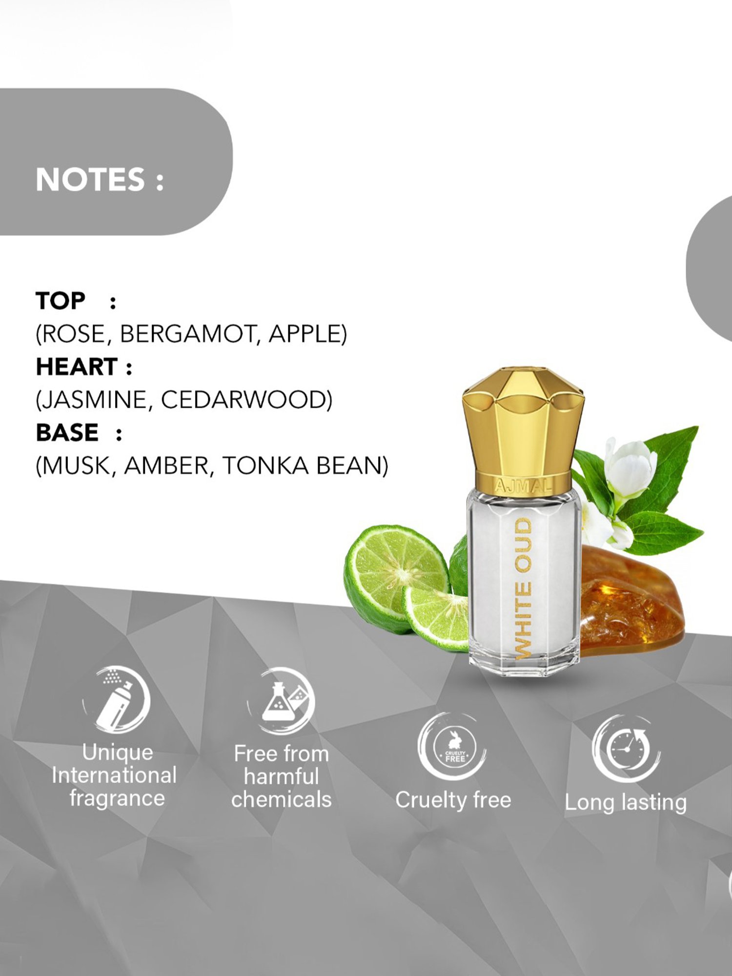 Ajmal Cool Musk Concentrated Perfume for Unisex  - 5 ml