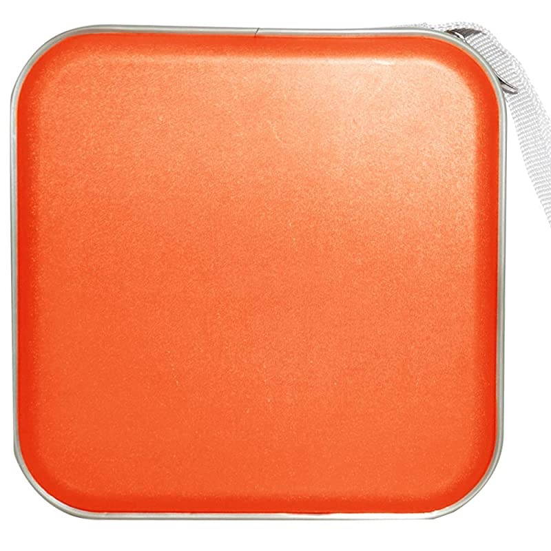 CD Case,DVD Storage DVD Case Holder VCD Wallet Organizer Protective Hard Plastic Portable Case (40 Capacity, Orange)
