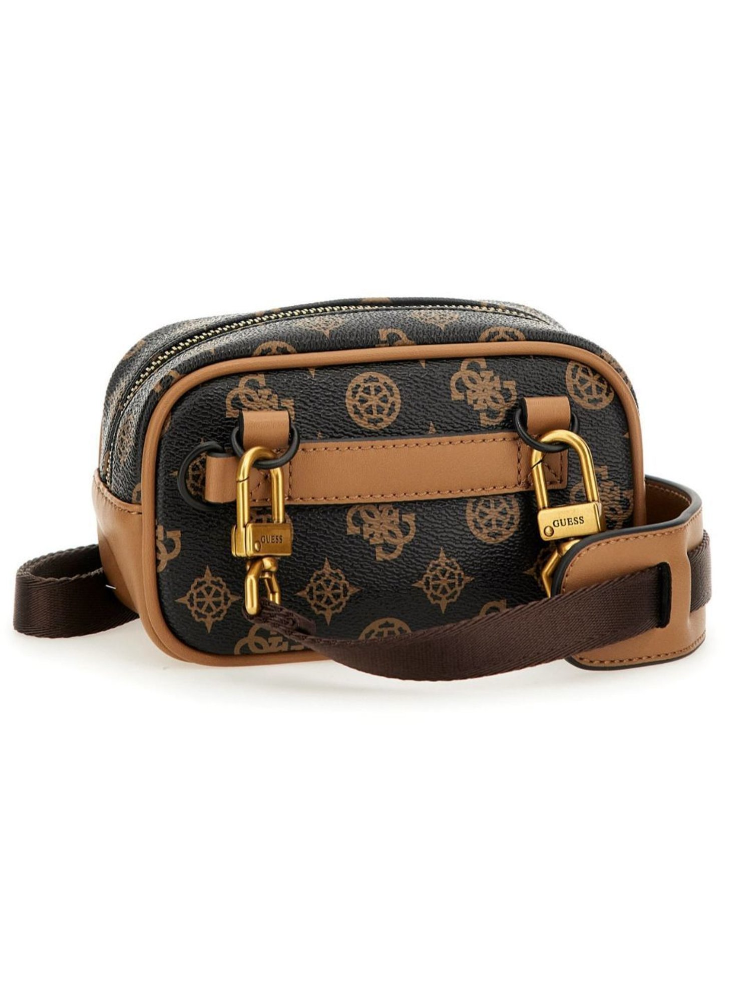 HiLEDER Brown Textured Small Leather 12 inch Cross Body Bag