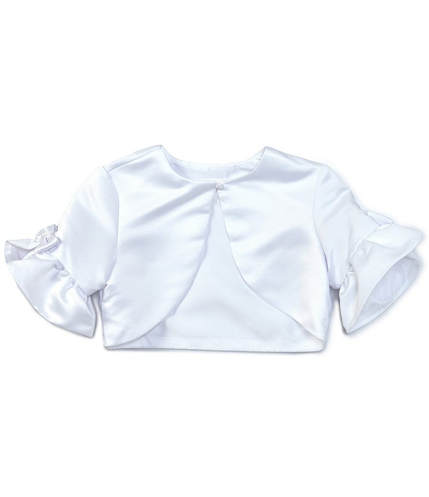 Bonnie Jean Big Girls 7-16 Bow-Accented Satin Bolero Jacket