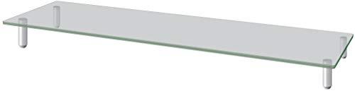 Kantek Monitor Riser Glass 39-2/5"Wx10-1/5"Dx3-1/4"H Clear MS380