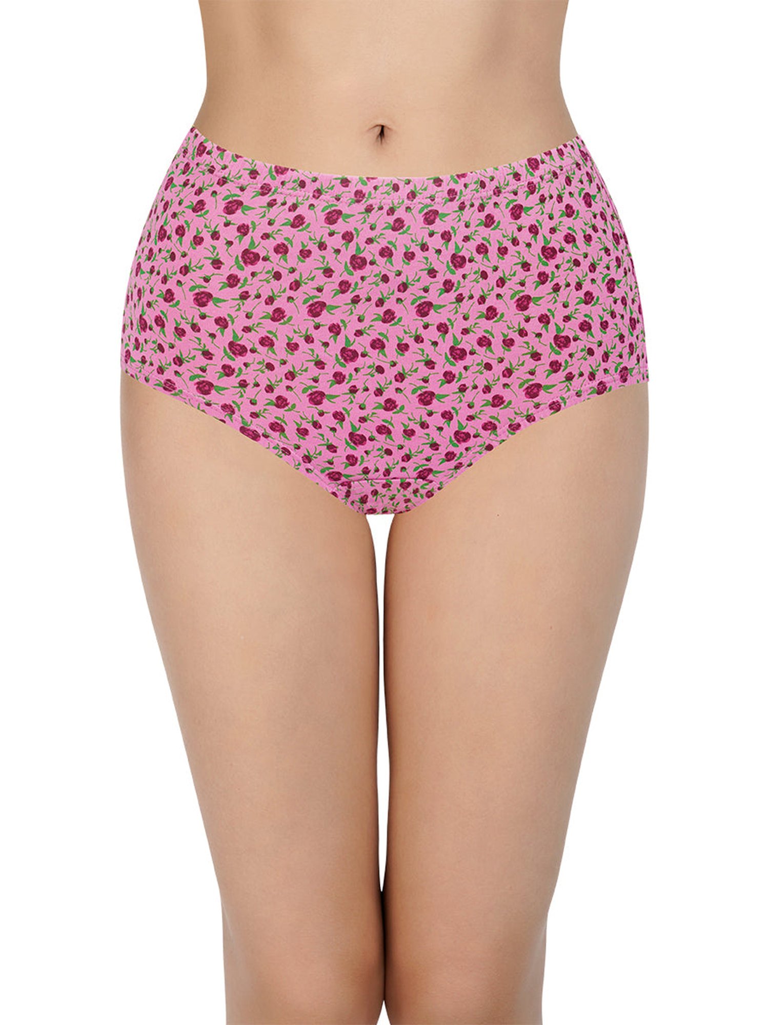 Every De by Amante Pink & Green Cotton Printed Panties - Pack Of 3