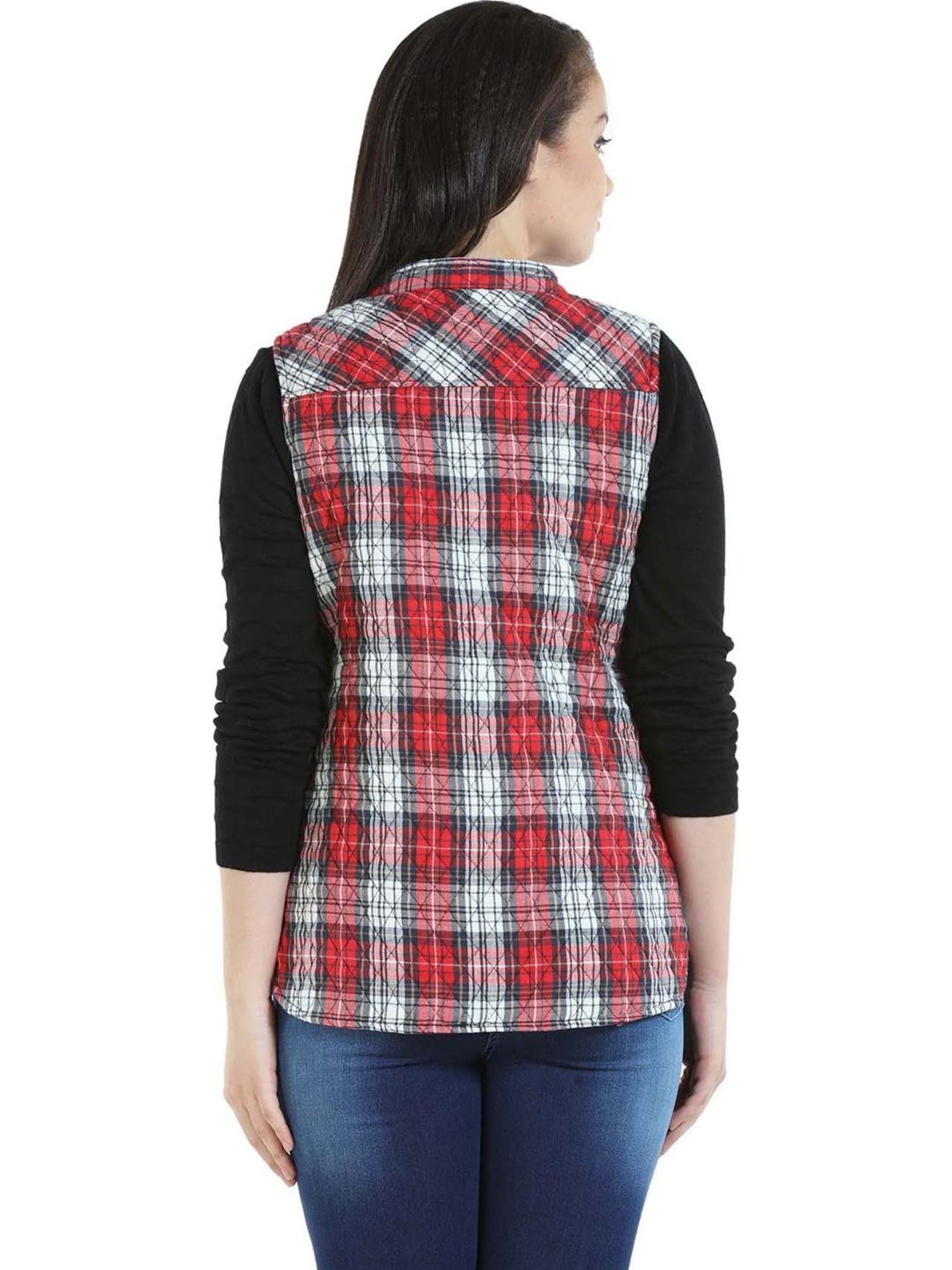 Mustard Red Checks Jacket