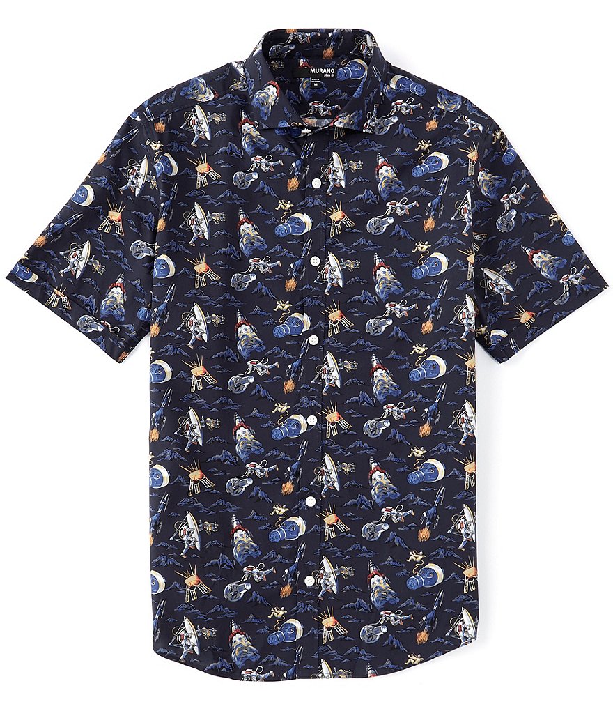 Visconti Multi-Color Polka Dot Long-Sleeve Woven Shirt