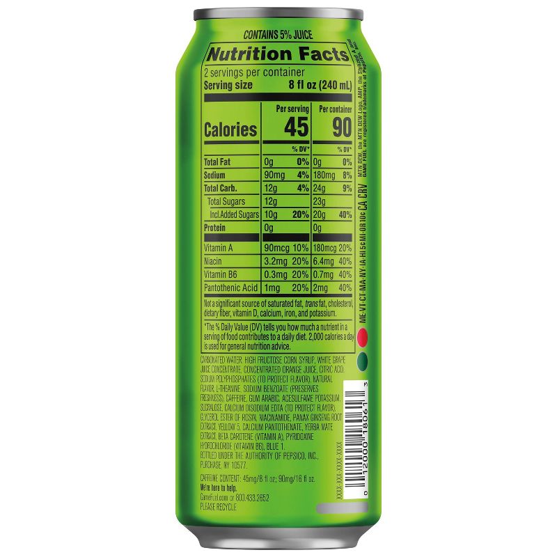 Mountain Dew AMP Game Fuel Charged Original Dew - 16 fl oz Can