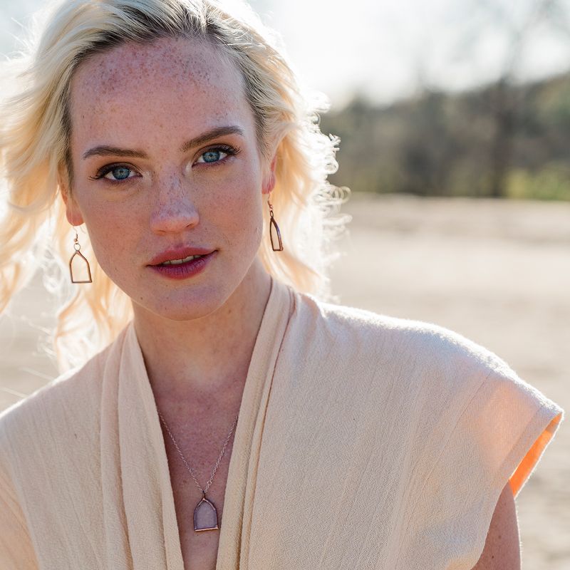 Sanctuary Project Dainty Stained Glass Earrings Antique Gold