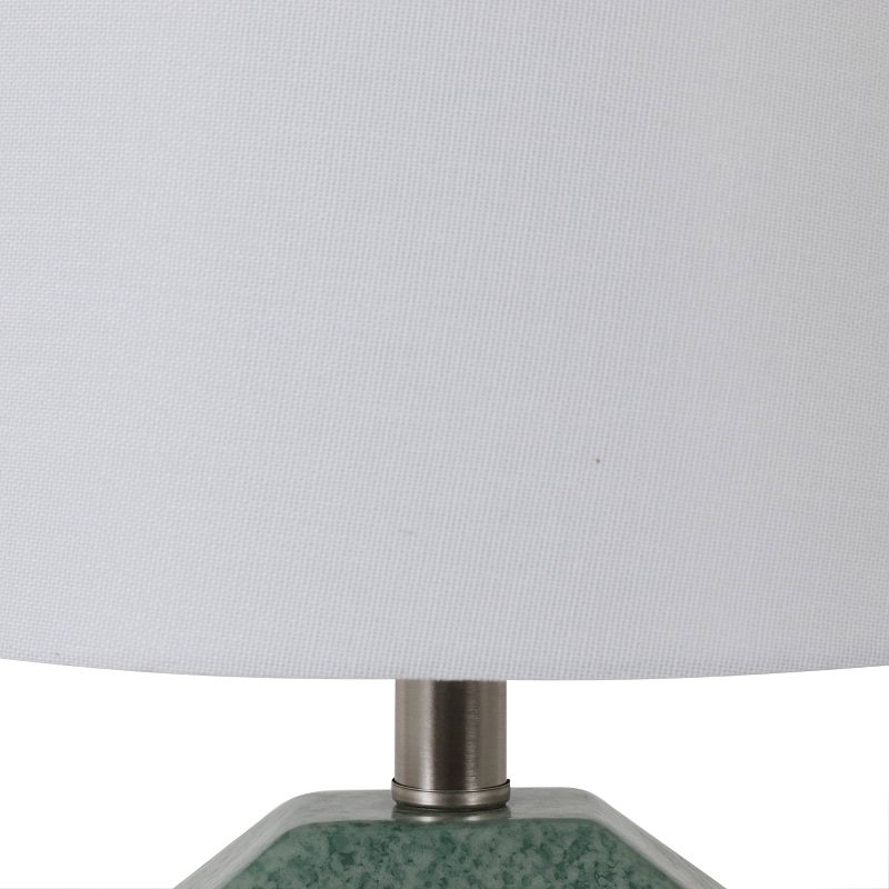 19.5" Carrol Geometric Table Lamp (Includes LED Light Bulb) Soft Turquoise - Decor Therapy