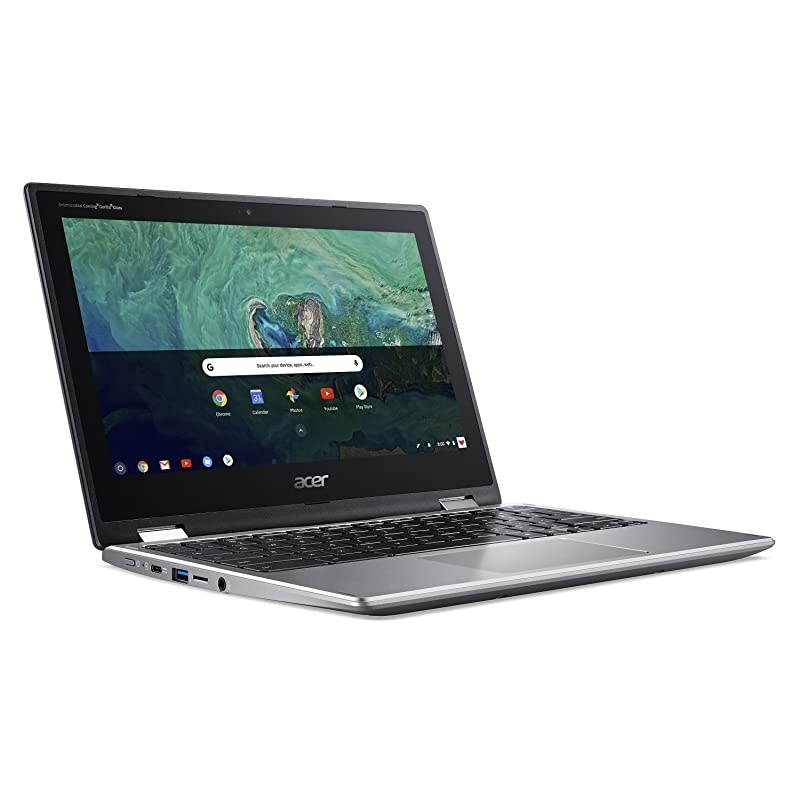 Chromebook Spin 11 Convertible Laptop, Intel Celeron N3350, 11.6" HD Touch Display, 4GB DDR4, 32GB eMMC, 802.11ac WiFi, Wacom EMR Pen, Sleeve, CP311-1HN-C2DV