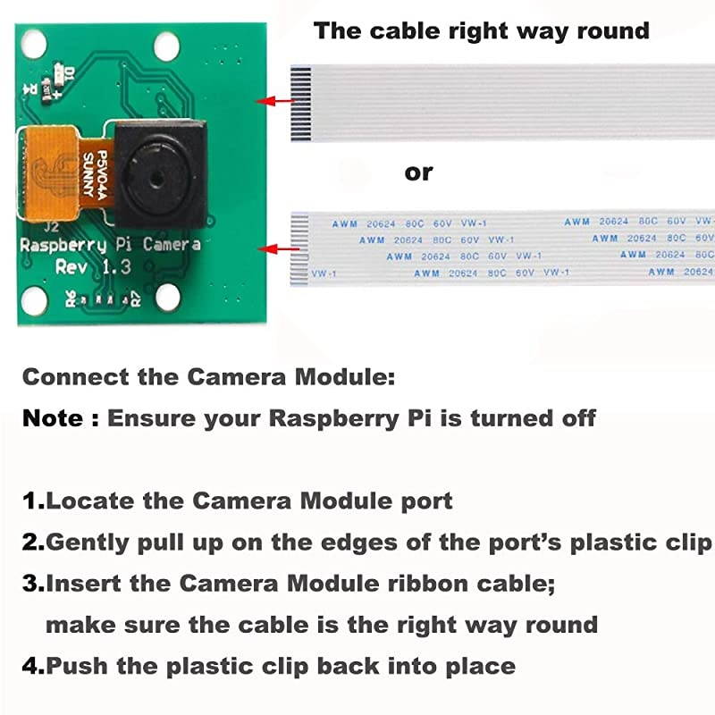 Pi Mini Camera Video Module 5 Megapixels 1080p Sensor OV5647 Webcam for Pi Model ABA+B+ Pi 2B and Pi 3B Pi 3 B+ Pi 4 B