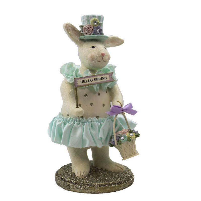 Heather Myers 8.75" Bettina Easter Spring Bunny Basket  -  Decorative Figurines