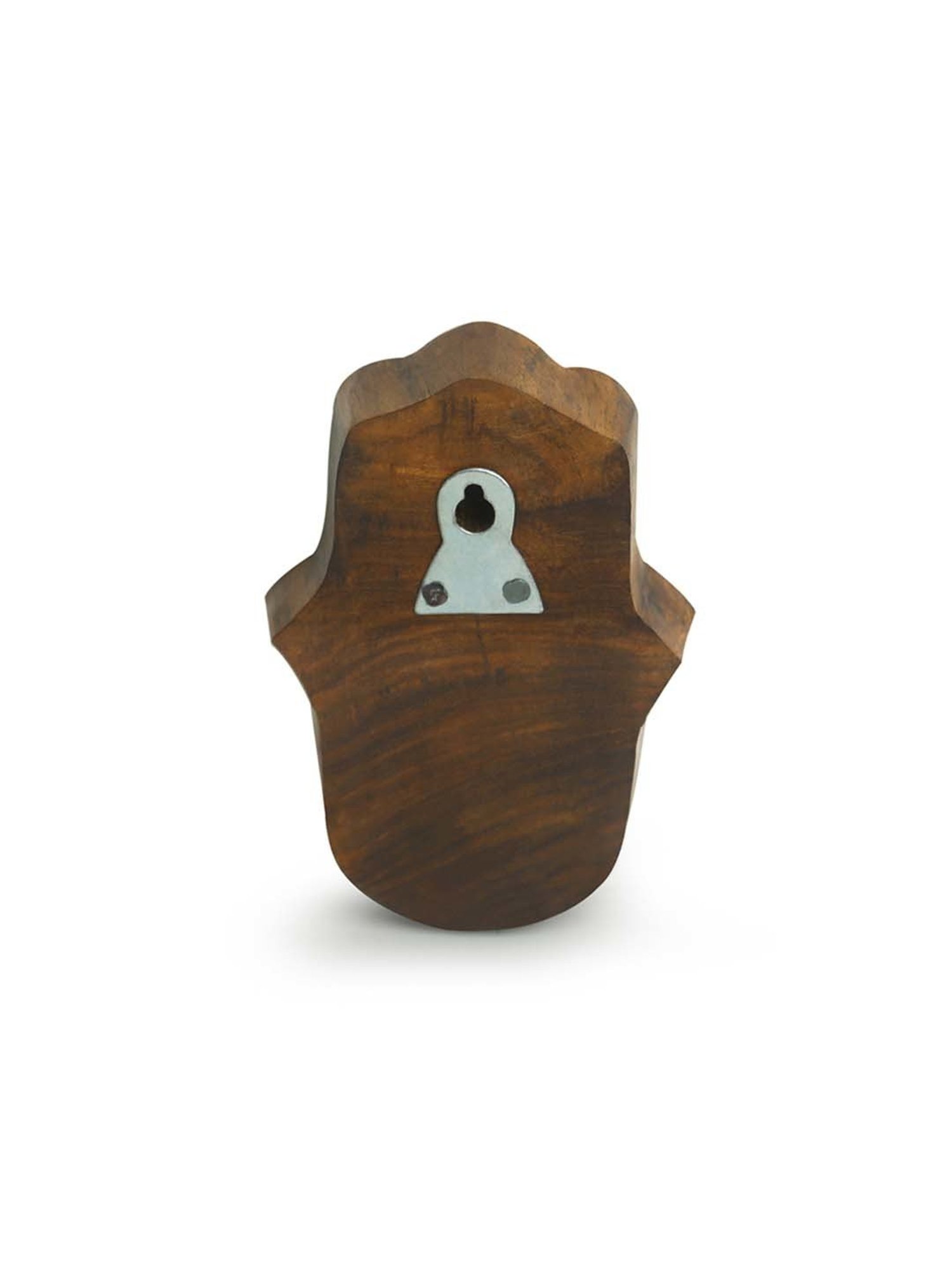 ExclusiveLane 'Palm Pair' Hand Carved Block Wall Decor In Sheesham Wood (Set of 2)