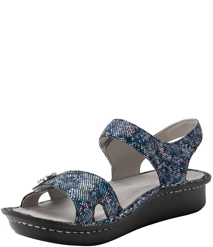 Alegria Vienna Net Neutrality Printed Leather Sandals