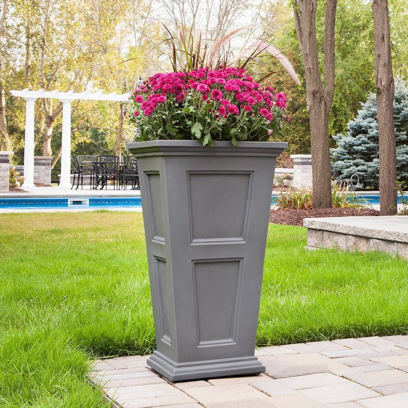 Fairfield Tall Planter Graphite Gray - Mayne