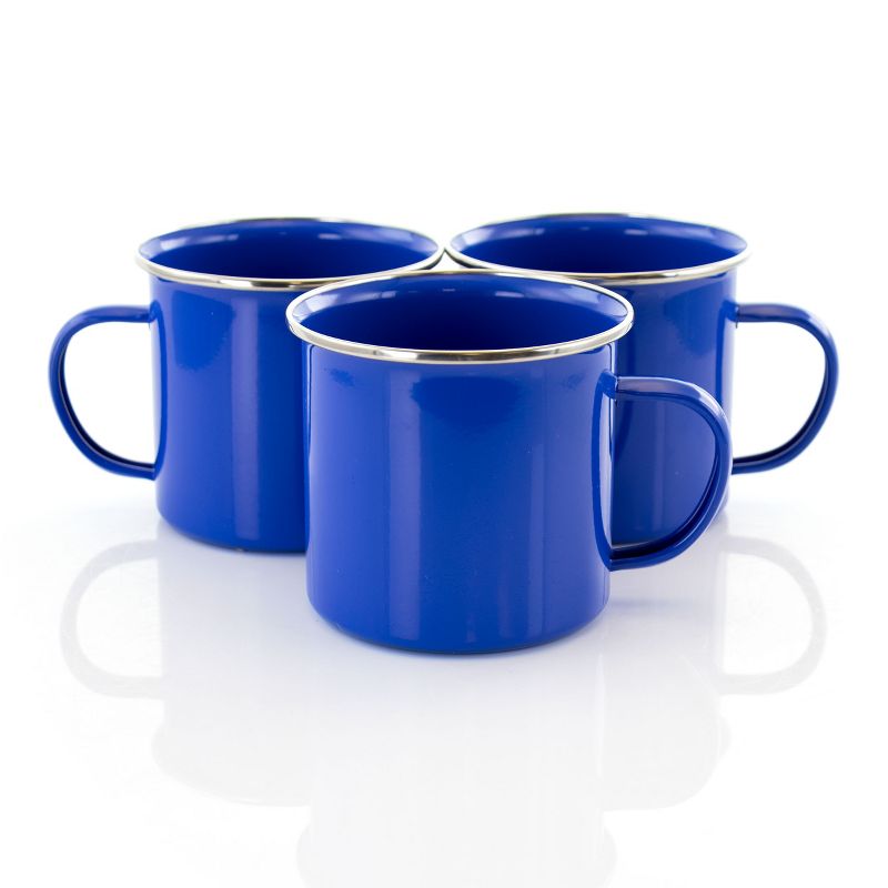 Studio California Blutique 6 Piece 18 Ounce Galvanized Steel Mug Set in Blue